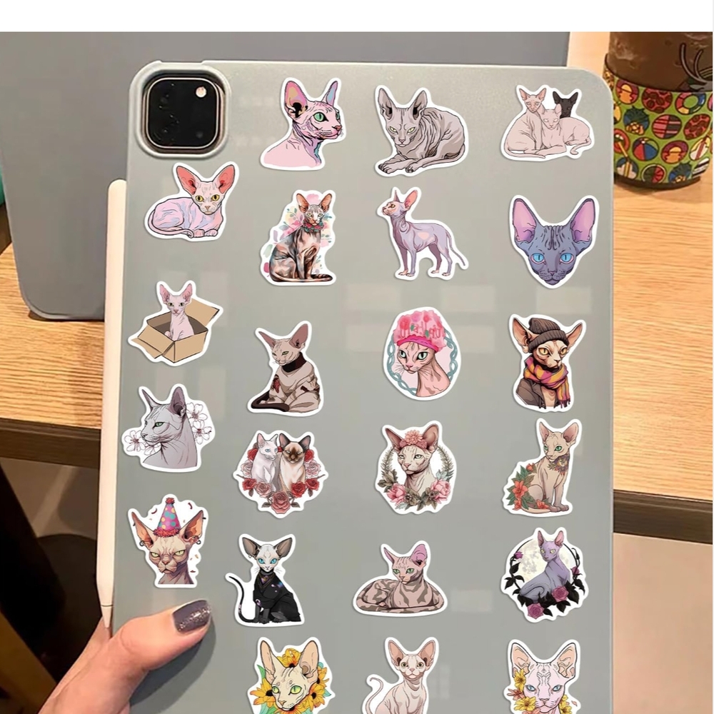 Sphynx Cat Sticker Pack - Picture 5 of 7